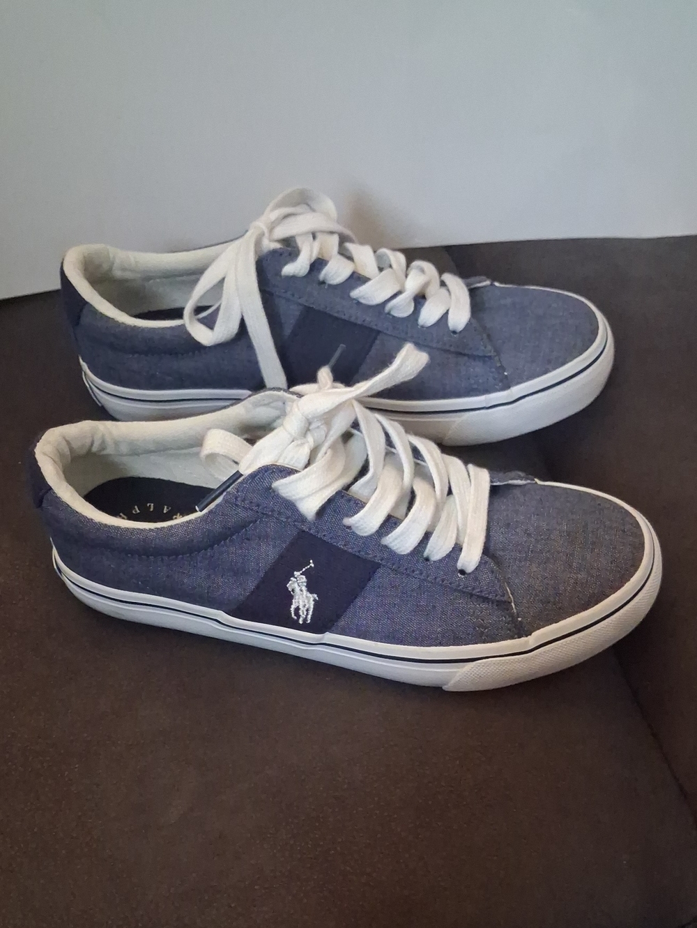 Polo by Ralph Lauren Boy’s Navy Canvas Lace-Up Sneakers